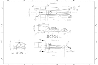 create technical drawings, mechanical drawings, 2d engineering drawings