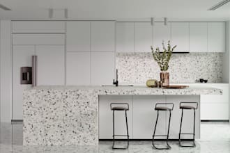 design kitchen , living room and bedroom interior and 3d rendering