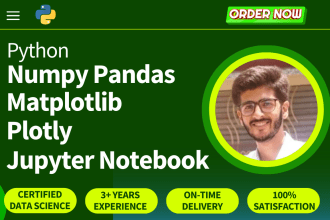 do numpy pandas matplotlib plotly python data projects in jupyter notebook