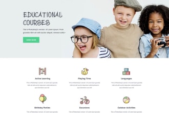 do kindergarten website design