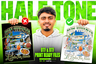 design halftone dtf dtg print ready files for t shirts