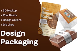 do pouch design, food packaging, with die lines