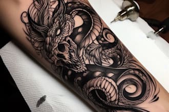 do you an exclusive tattoo design with my experience as a tattoo artist