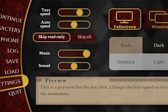 create a gui for your game or visual novel