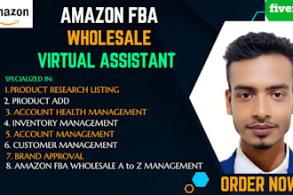 be your amazon fba wholesale virtual assistant and fbm
