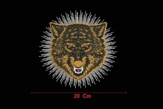 do embroidery digitizing logo, convert to dst, emb,file, in 12hrs