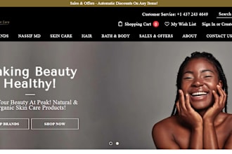 skin care website cosmetics website skin care shopify store