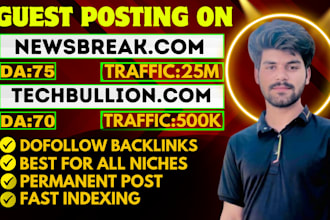 write and publish article or interview on newsbreak