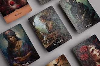 draw awesome magic illusions on tarot cards for your concept