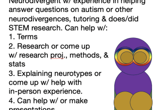 help with neurodivergent autistic and disability studies and similar