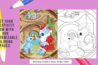 draw unique coloring book or coloring pages illustration or kdp for kids