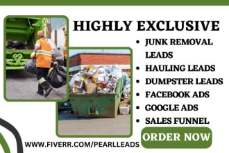 design junk removal landing page junk removal leads trash removal lead funnel