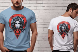 design awesome white custom t shirt in graffiti style