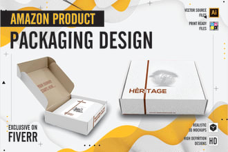 do packaging design, box design, mailer box and amazon packaging design