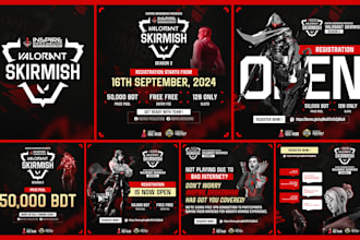 design modern esports posters and banner for gaming events