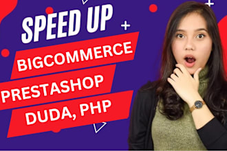 dramatically increase bigcommerce, prestashop, duda, php website speed