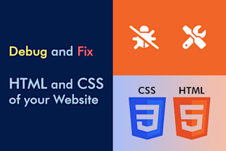 test debug and fix HTML and CSS of your website