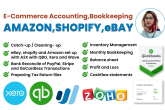 do ecommerce bookkeeping and accounting in quickbooks xero wave