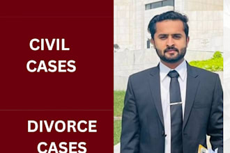 be your lawyer in civil, family and divorce cases