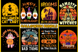 do bulk trendy halloween t shirt design