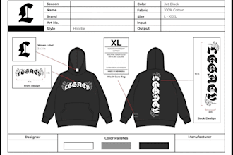 create factory ready tech packs for hoodies, jackets, and streetwear brands