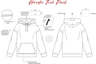 create a clothing design tech pack pro fashion designer