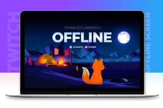 design twitch offline screen