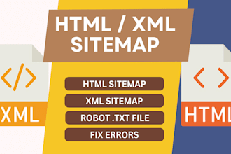 create optimized XML sitemap simple HTML sitemap and robots txt file for website