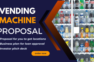 create vending machine proposal, business plan