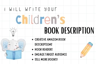 write your childrens book description