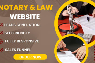 design notary website notary landing page notary logo lawyer website