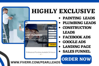 generate painting leads plumbing water damage handyman leads construction leads