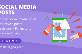 create social media posts