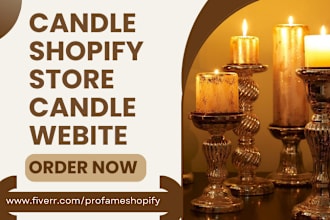 design candle shopify store website neon lighting  website dropshipping store