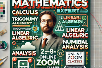 tutor you in calculus, trigonometry, numerical analysis, mathematics