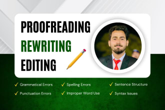 proofread, rewrite, or edit your english document