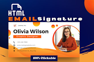design professional clickable HTML email signature