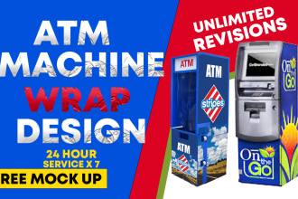 design professional atm machine, vending machine wrap design