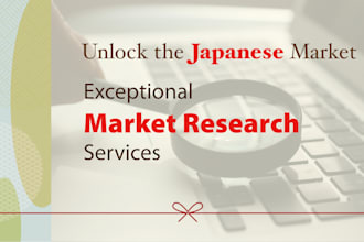 do japanese market research and competitor analysis for market entry