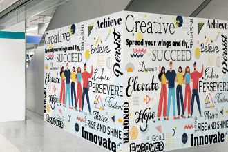 create custom doodle wall art, decals, murals, and wallpaper