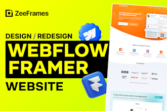 do webflow design, webflow website, webflow website design and framer website