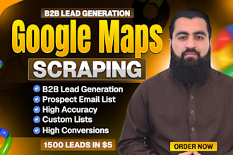scrape google map data for lead generation, b2b data extraction