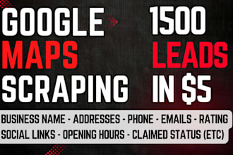 find email address list, scrap google map or business data with email, scraping