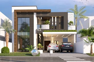 do 3d house exterior or interior photorealistic renders