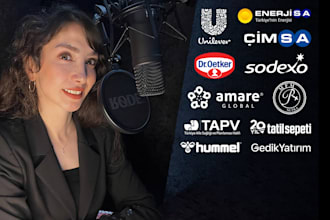 record a  turkish female voice over voiceover narration