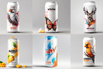 design professional energy drink soda beer label can design
