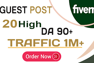do 20 guest post high da90 quality dofollow backlinks