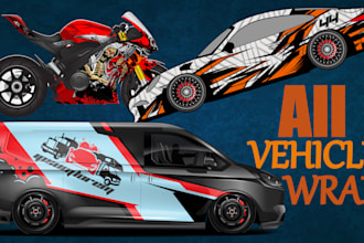 design professional bike wrap,motorcycle wrap, bike wrap decals design