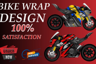 design professional bike wrap,motorcycle wrap, bike wrap decals design