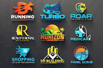 do modern professional unique 3d business logo design